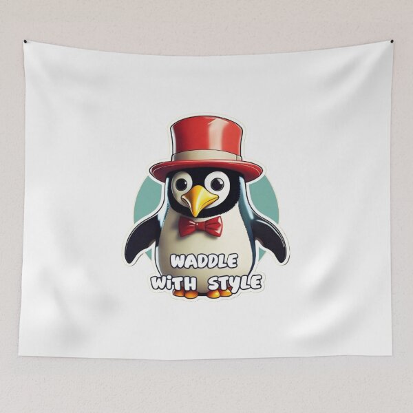 Item preview, Pesto the Big Penguin Wearing a Hat designed and sold by dreambigdrive38.
