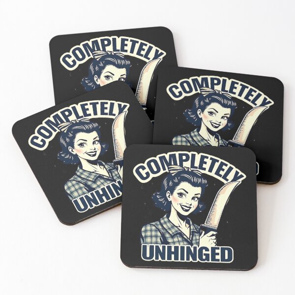 Item preview, "Completely Unhinged" 1950s Retro Humor T-Shirt – Classic Twist designed and sold by AI-volution.