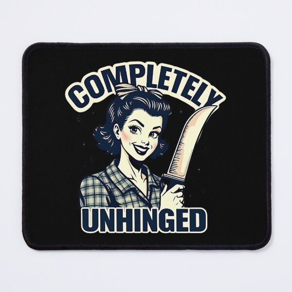 Item preview, "Completely Unhinged" 1950s Retro Humor T-Shirt – Classic Twist designed and sold by AI-volution.