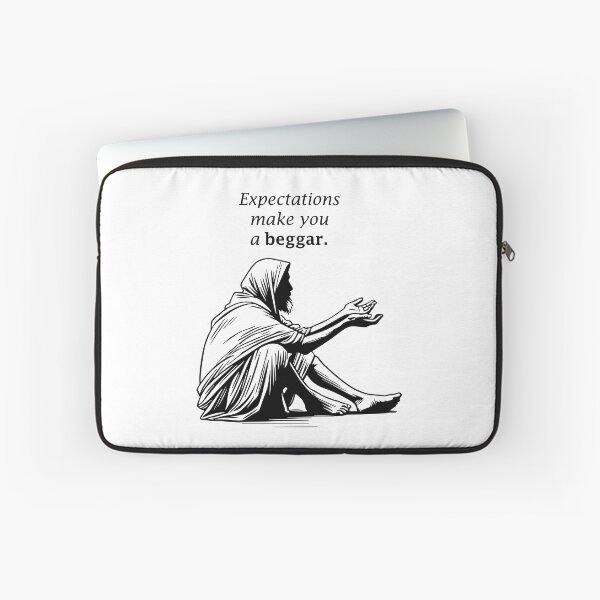 Item preview, Expectations Make You a Beggar - Minimalist Black-and-White motivation quation by kartick dutta designed and sold by KARTICK DUTTA.