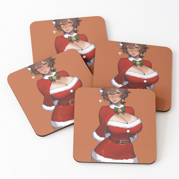 Item preview, Anime Gamer Girl in Christmas Santa Outfit designed and sold by WaifuBrowser.