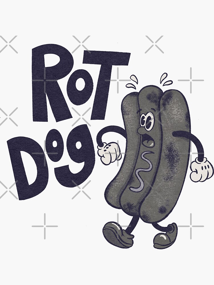 Thumbnail 3 of 3, Sticker, Rot Dog designed and sold by Flickingjane.