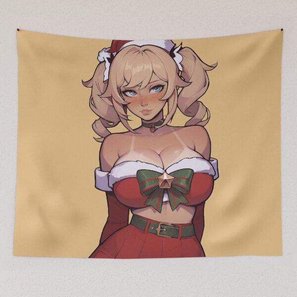 Item preview, Anime Gamer Girl in Christmas Santa Outfit designed and sold by WaifuBrowser.