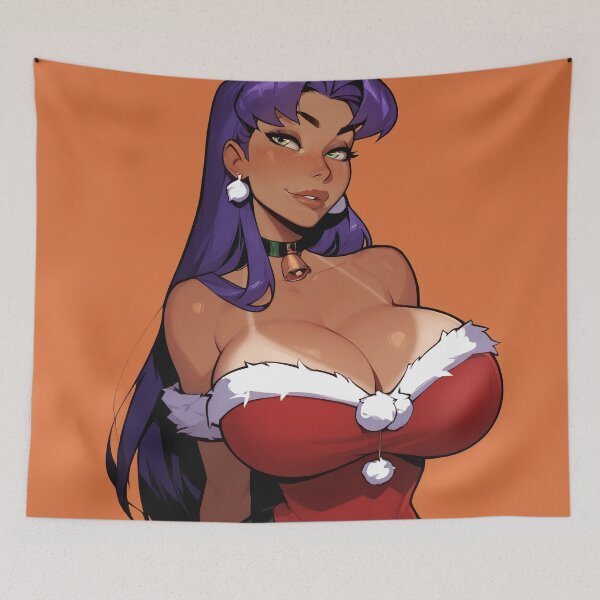 Item preview, Anime Gamer Girl in Christmas Santa Outfit designed and sold by WaifuBrowser.