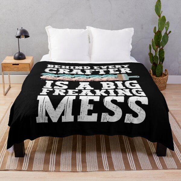 Item preview, Behind every crafter is a big freaking mess - painters designed and sold by EvergreenWhimsy.