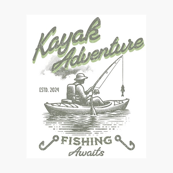 Item preview, Kayak Adventure Fishing Awaits T-Shirt designed and sold by SunsetArtworks.