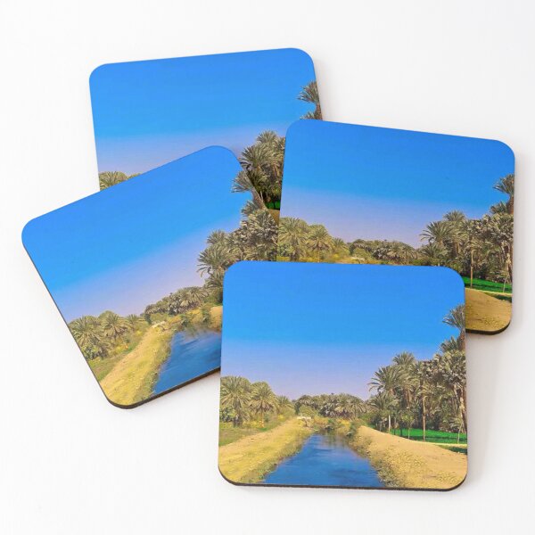 Item preview, countryside, palm, canal, trees, green land designed and sold by AA-designstore.