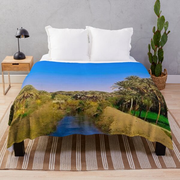 Item preview, countryside, palm, canal, trees, green land designed and sold by AA-designstore.