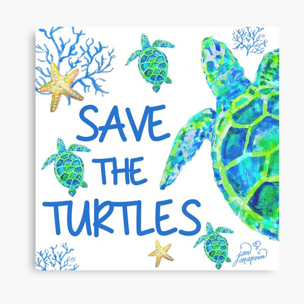 Save the Turtles II JanMarvinArt.com Canvas Print
