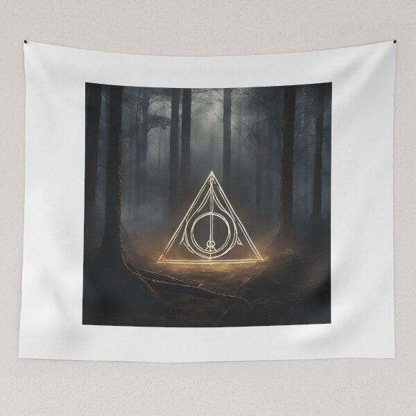 Item preview, Glowing Deathly Hallows in the Enchanted Forest designed and sold by lazyflect.