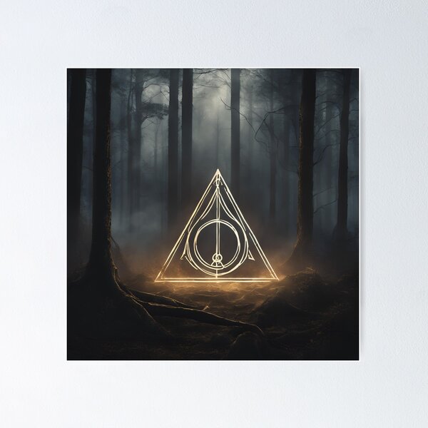 Item preview, Glowing Deathly Hallows in the Enchanted Forest designed and sold by lazyflect.