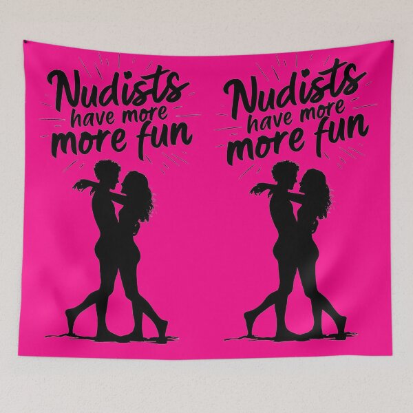 Item preview, Nudists Have More Fun - Unique Eye Catching - Pink designed and sold by JLEmporium.