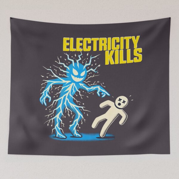 Item preview, electricity kills electrician danger high voltage electric current designed and sold by tutoo clothes.