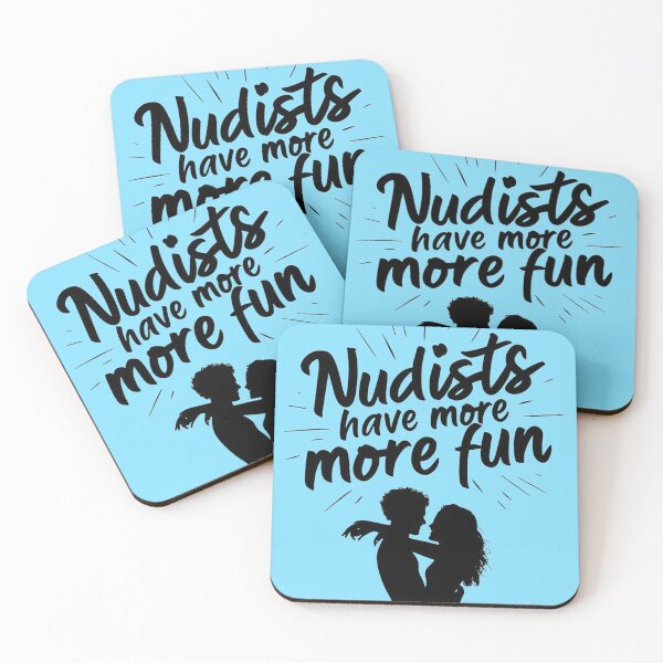 Item preview, Nudists Have More Fun - Unique Eye Catching - Blue designed and sold by JLEmporium.