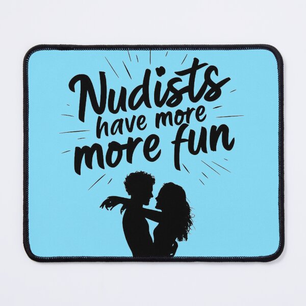 Item preview, Nudists Have More Fun - Unique Eye Catching - Blue designed and sold by JLEmporium.