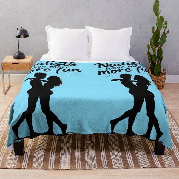Item preview, Nudists Have More Fun - Unique Eye Catching - Blue designed and sold by JLEmporium.