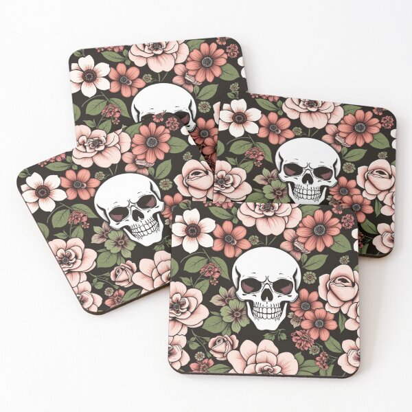 Item preview, Blooming skull Gothic botanical design designed and sold by Meandmyshop.