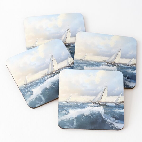 Item preview, Sailboat Race Oil Painting designed and sold by rexsumma.