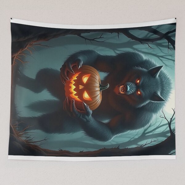 Item preview, A werewolf carrying a pumpkin designed and sold by Sopilka.
