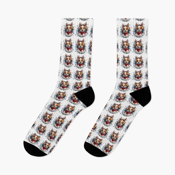 Item preview,  christmas dog peeking designed and sold by jkrphoto.