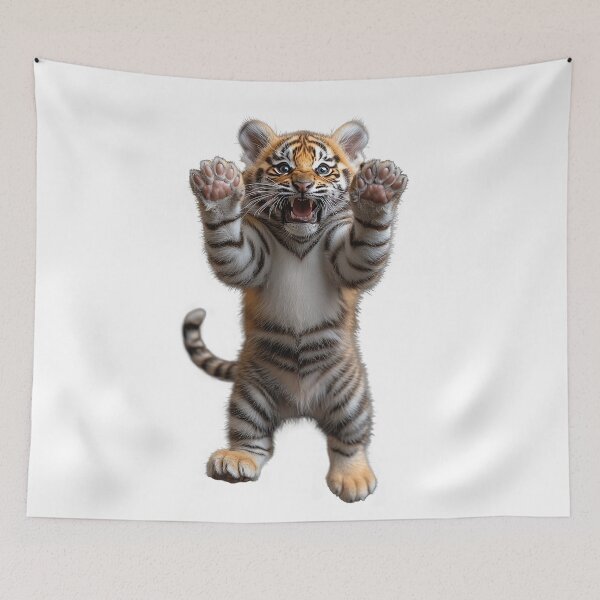 Item preview, Happy Yellow Tiger designed and sold by LoveLaxmi Arts.