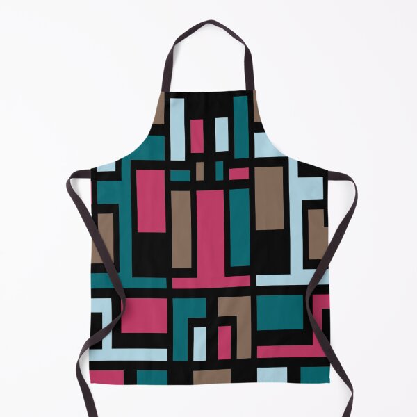 Item preview, Geometric Art Deco Style Brown Blue Pink Black Outline  designed and sold by taiche.