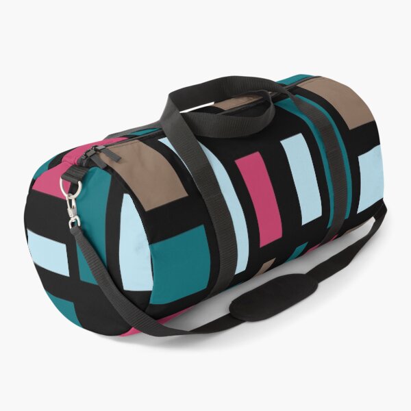 Item preview, Geometric Art Deco Style Brown Blue Pink Black Outline designed and sold by taiche.