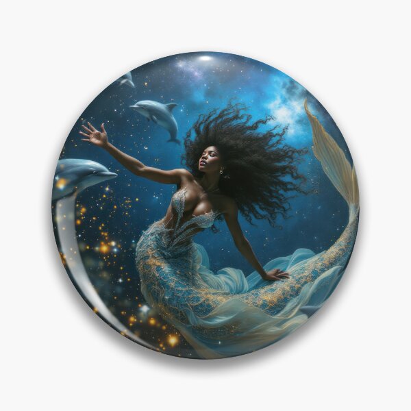 Item preview, Celestial Serenade: The Cosmic Mermaid's Journey designed and sold by DripDropArt.