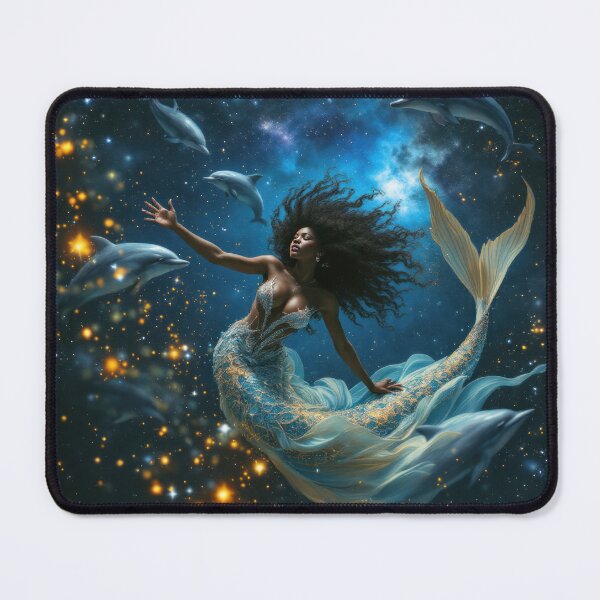 Item preview, Celestial Serenade: The Cosmic Mermaid's Journey designed and sold by DripDropArt.