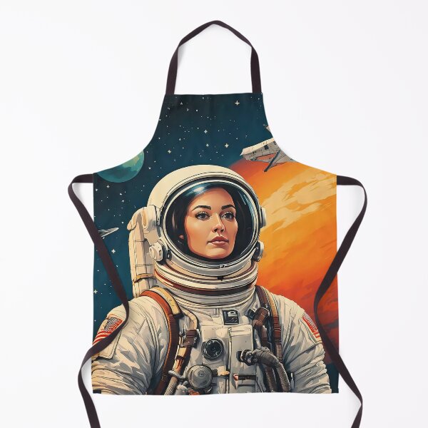 Item preview, Retro female astronaut designed and sold by HarryBozz.