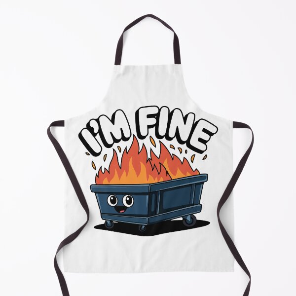 Item preview, Cute Dumpster Fire with 'I'm Fine' Quote designed and sold by NiftyWrx.
