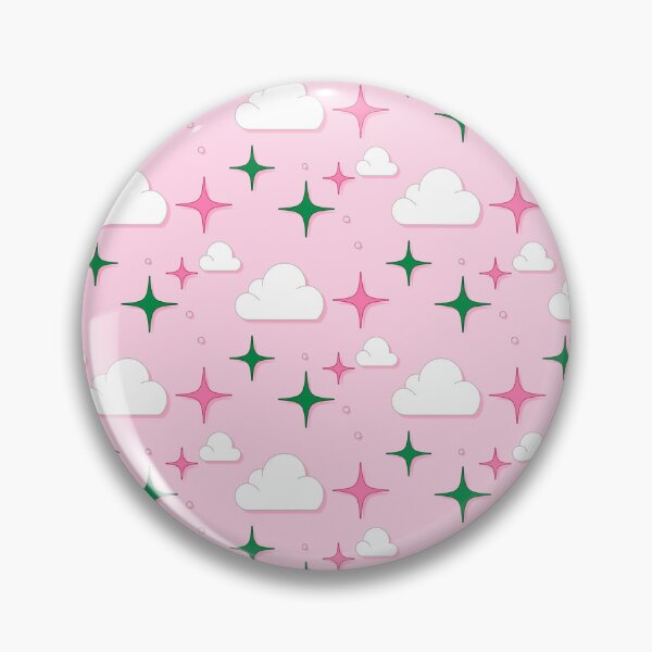 Item preview, Pink clouds and stars pattern designed and sold by ohsodreamylab.