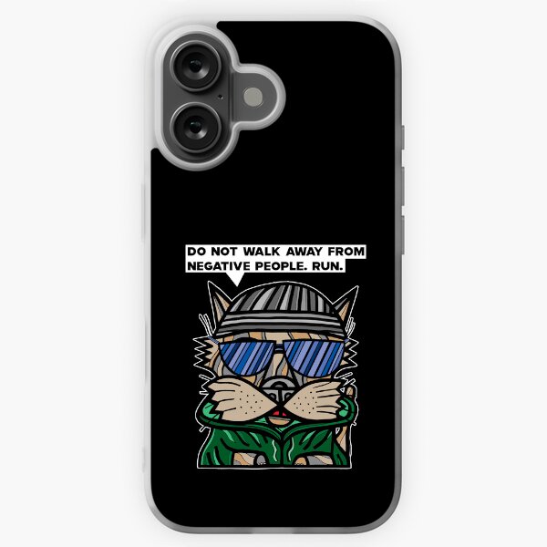 "Do not walk away from negative people, run." iPhone Soft Case