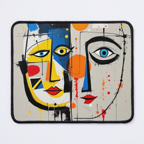 Item preview, Dual Perspectives: Abstract Faces in Vibrant Harmony designed and sold by DripDropArt.