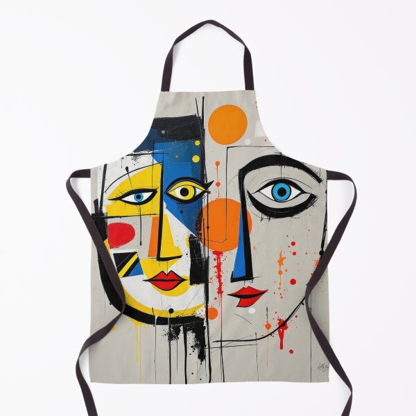 Item preview, Dual Perspectives: Abstract Faces in Vibrant Harmony designed and sold by DripDropArt.