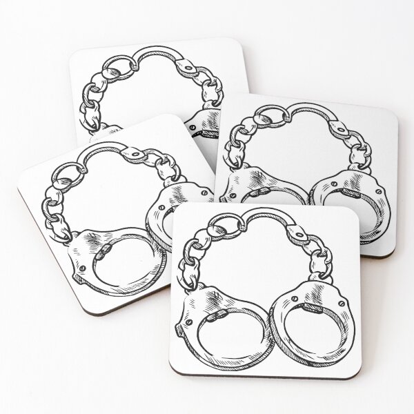 Item preview, Handcuffs Line Drawing designed and sold by GeoSketchWear.