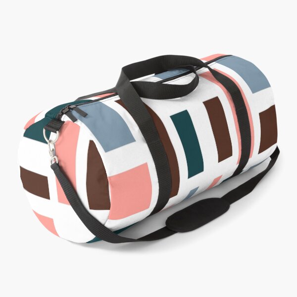 Item preview, Geometric Art Deco Style Blue Pink Brown White Outline designed and sold by taiche.