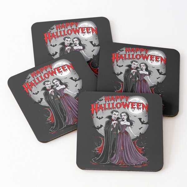Item preview, Elegant Vampire Couple Gothic Halloween T-Shirt Design designed and sold by TshirtTown77.