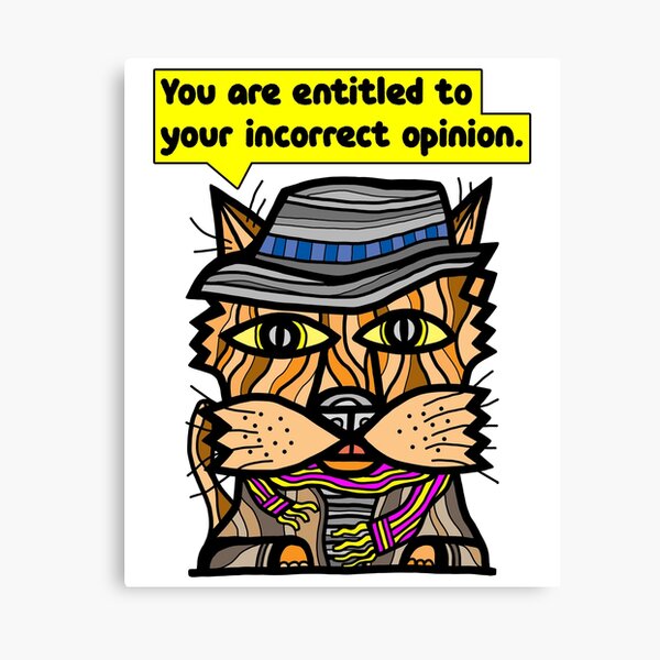 "You are entitled to your incorrect opinion." Canvas Print