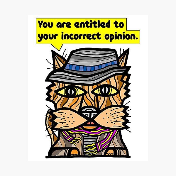 "You are entitled to your incorrect opinion." Photographic Print