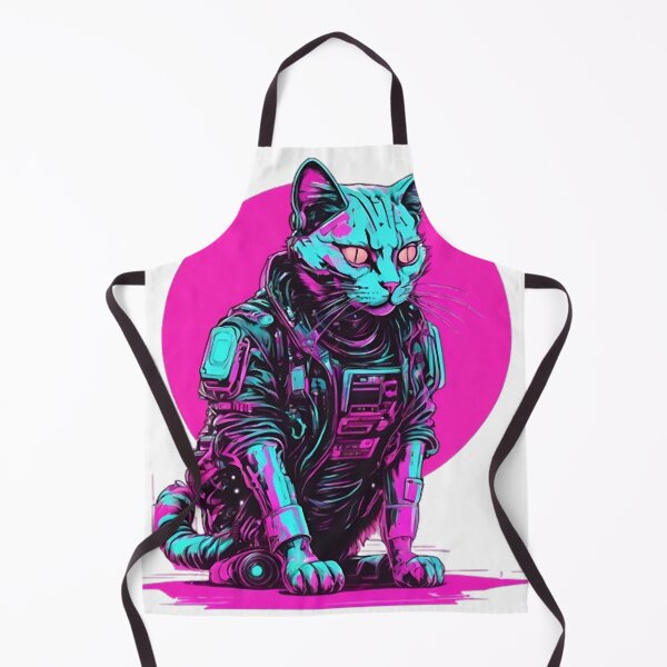 Item preview, Cyberpunk Cat in Neon Armor designed and sold by WILD-WILD-CAT.