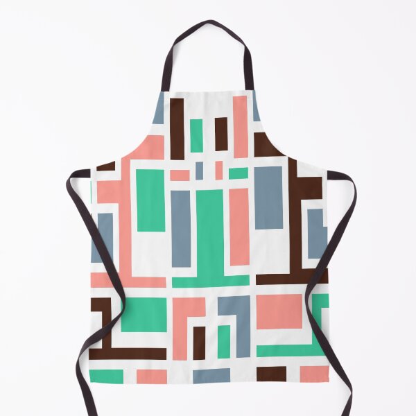 Item preview, Geometric Art Deco Style Blue Pink Green Brown White Outline  designed and sold by taiche.