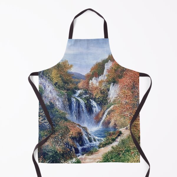 Item preview, Autumn Waterfall Oil Painting designed and sold by rexsumma.