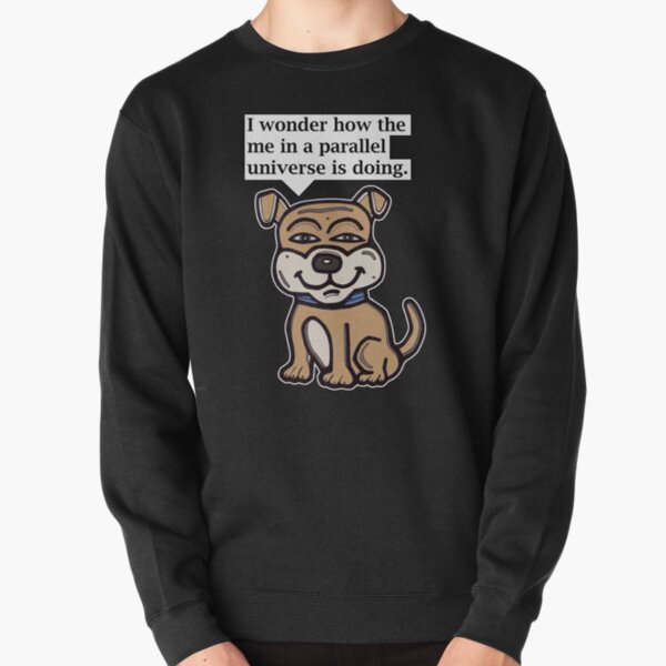 "I wonder how the me in a parallel universe is doing." Pullover Sweatshirt