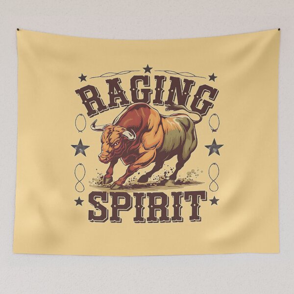 Artikelvorschau, RAGING SPIRIT – VINTAGE RODEO-BULLE entworfen und verkauft von justyna-s28.