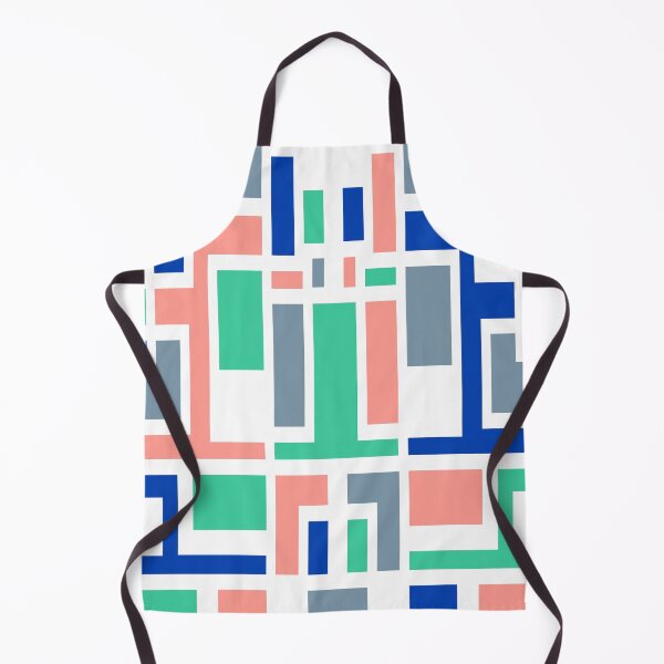 Item preview, Geometric Art Deco Style Blue Pink Green White Outline  designed and sold by taiche.