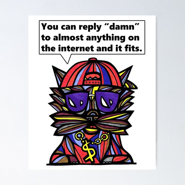 "You can reply "damn" to almost anything on the internet and it fits." Poster