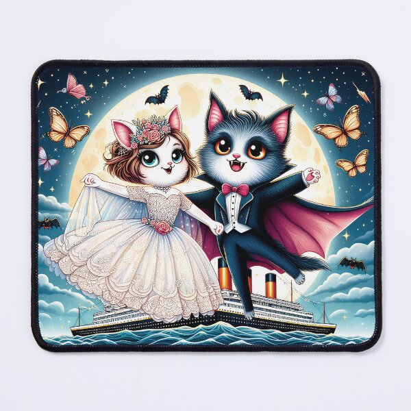 Item preview, Jackula and Rose Vampire Cat Halloween D8 designed and sold by HappyHavenStu.