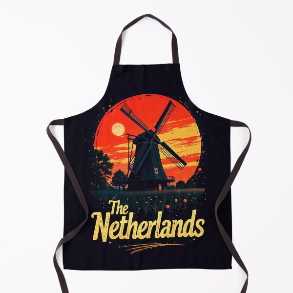 Item preview, The Netherlands Retro Windmill Design designed and sold by TheArtOfPat.