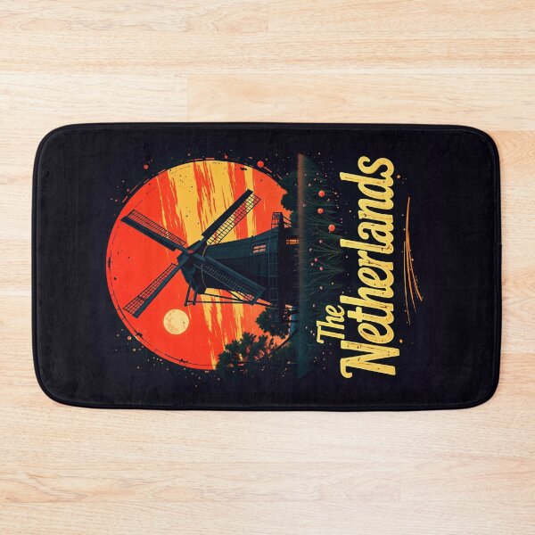 Item preview, The Netherlands Retro Windmill Design designed and sold by TheArtOfPat.